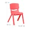 Flash Furniture Red Plastic Stackable School Chair with 12'' Seat Height, PK4 4-YU-YCX4-001-RED-GG - alternate 4